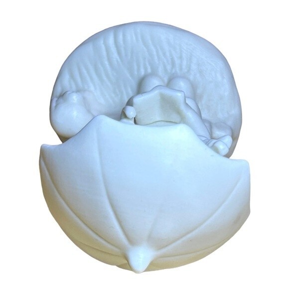 Little Girl with Umbrella + Puppy Dog Reading Book Whimsical Porcelain Figurine - Picture 10 of 11